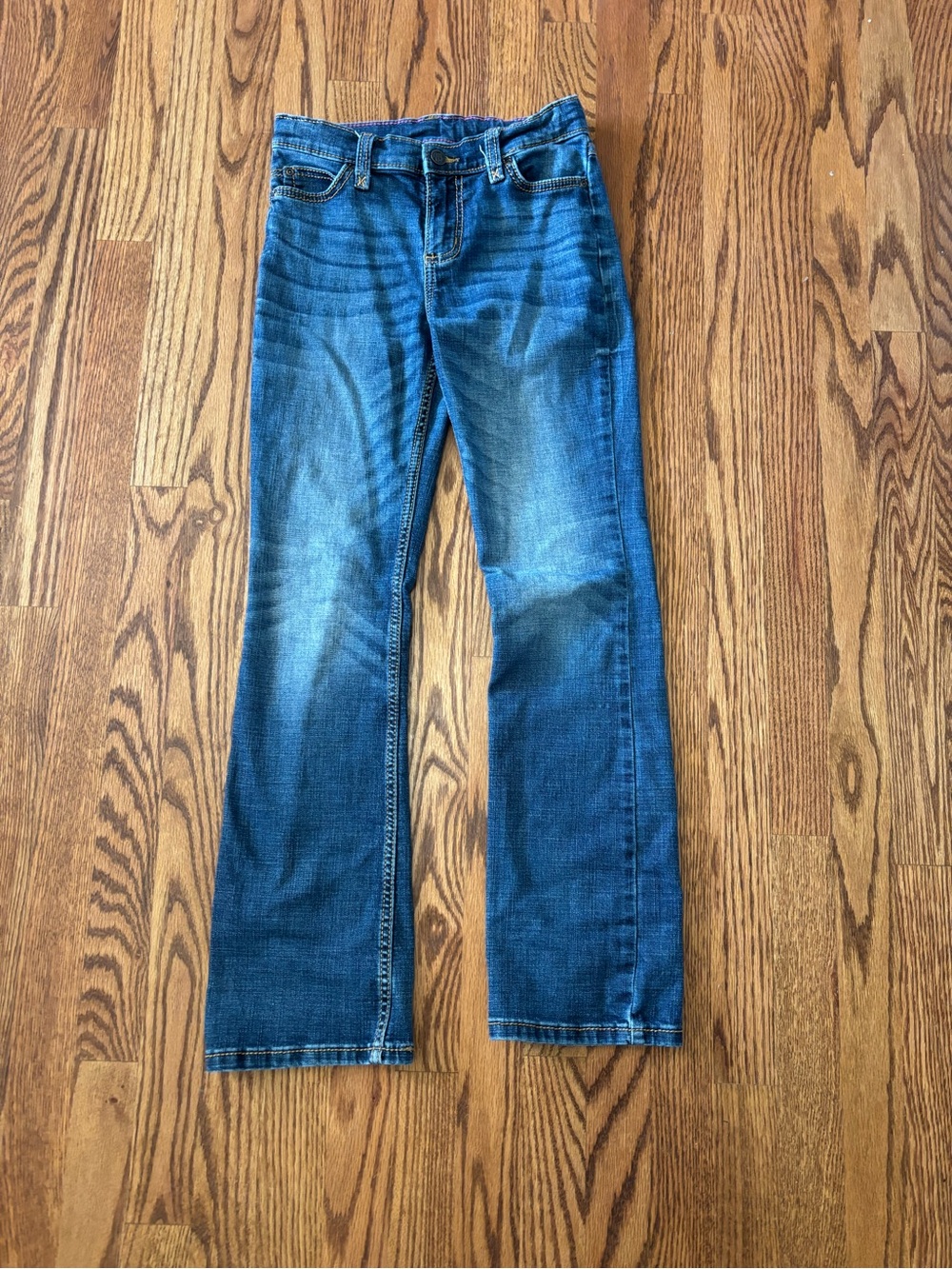Girls Wrangler Boot Cut Medium Blue Denim Jeans